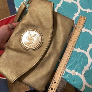 Michael Kors gold cross-body bag